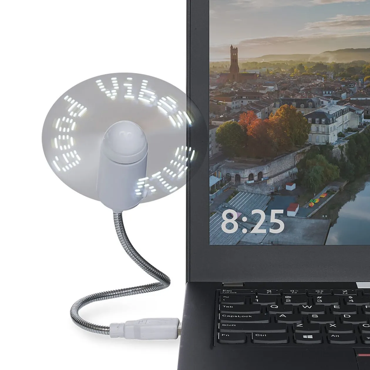 Ventilateur USB avec message LED