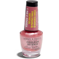 Vernis à ongles 3en1 couleur/protection/renforcement N°04 rose