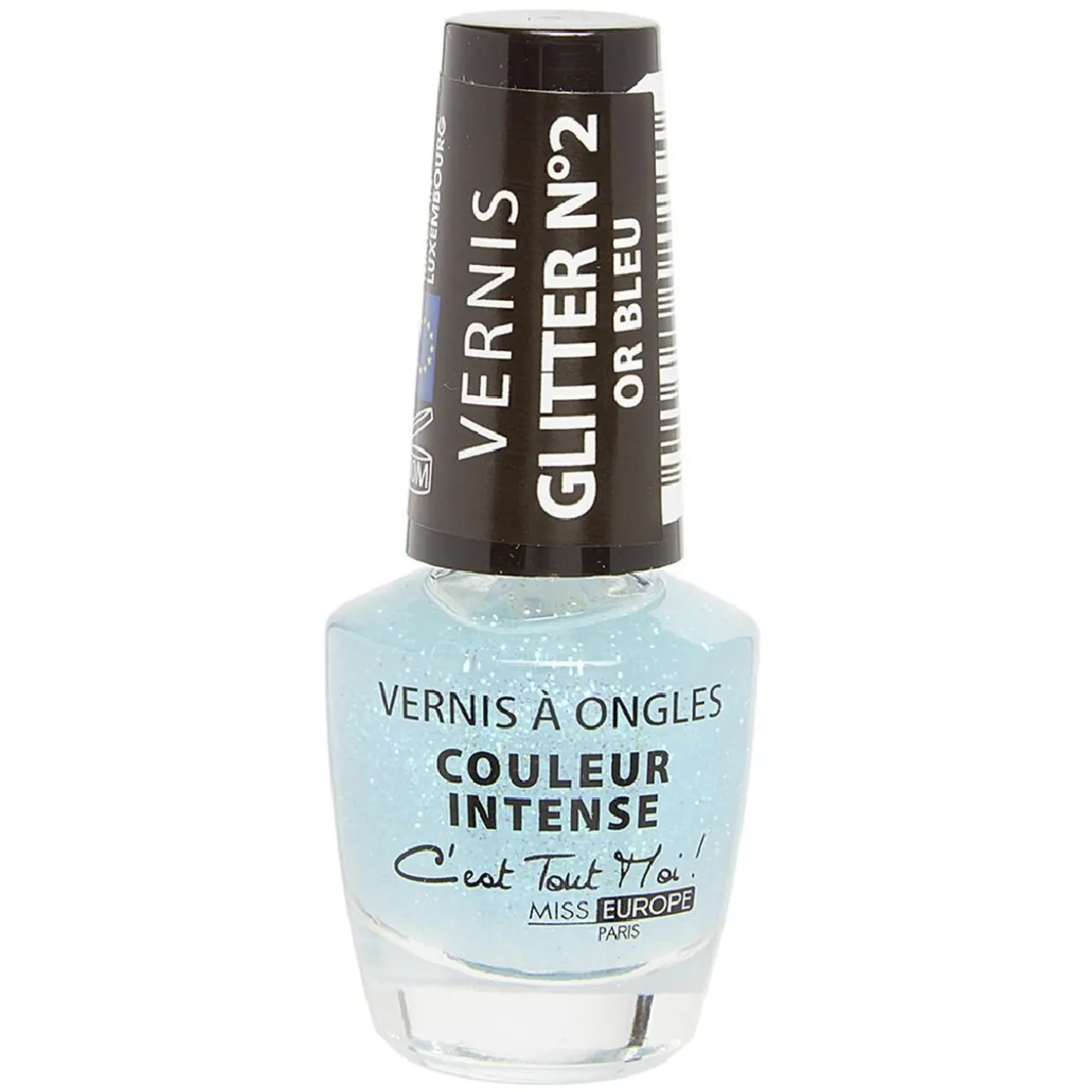 Vernis à ongles glitter doré bleu n°02