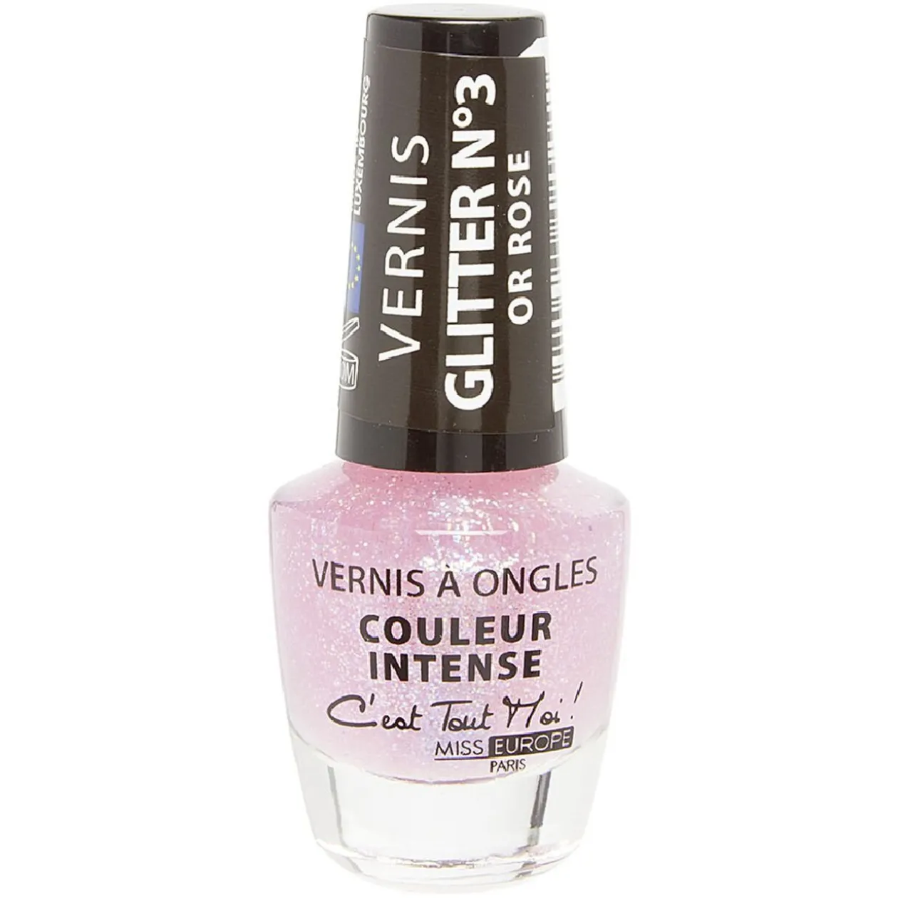 Vernis à ongles glitter rose doré n°03