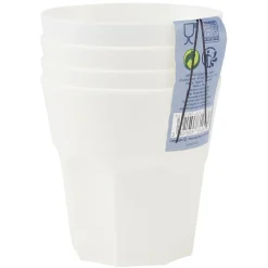 Verre à facette en plastique x4