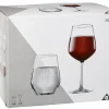Verre à pied 47 cl x4 avec gobelet en verre 40 cl x4