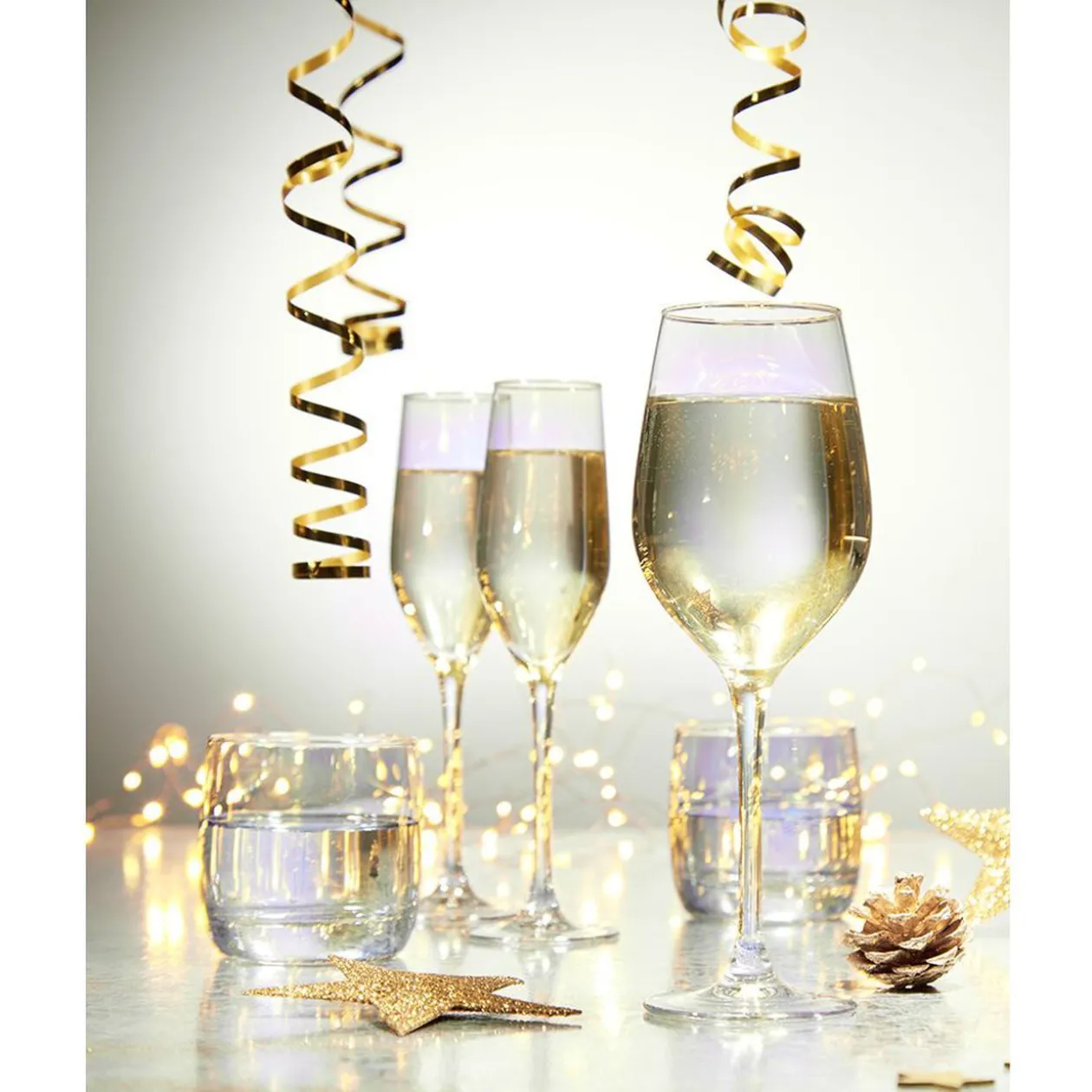 Verre à pied Kira doré 35cL x4