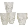 Verre à shooter tête de mort phosphorescent x4