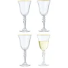Verre à vin bord doré 27cl x4