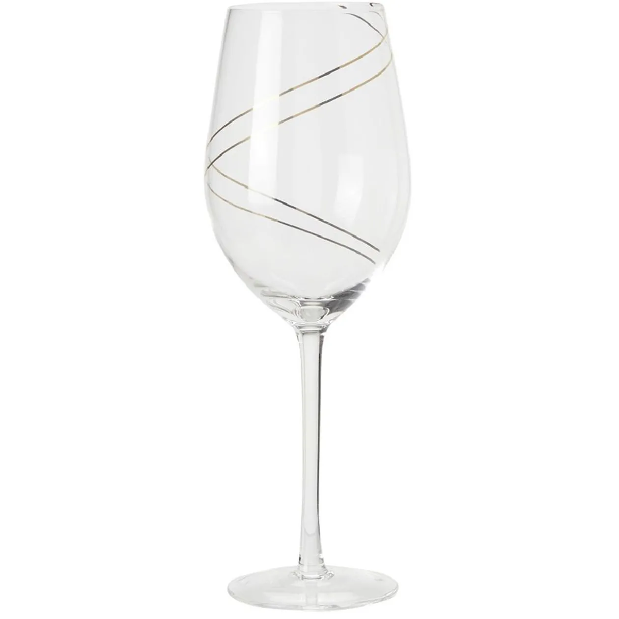 Verre à vin transparent liseré doré x4