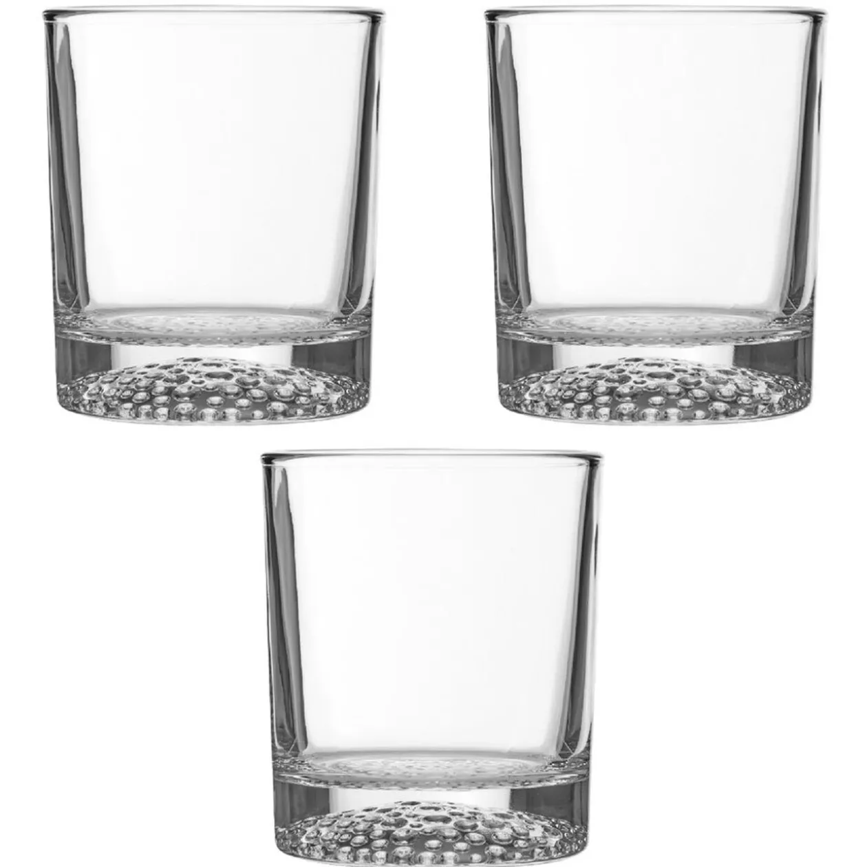 Verre à whisky fond martelé x3