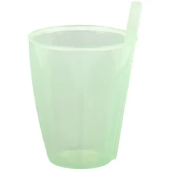 Verre avec paille intégrée transparent