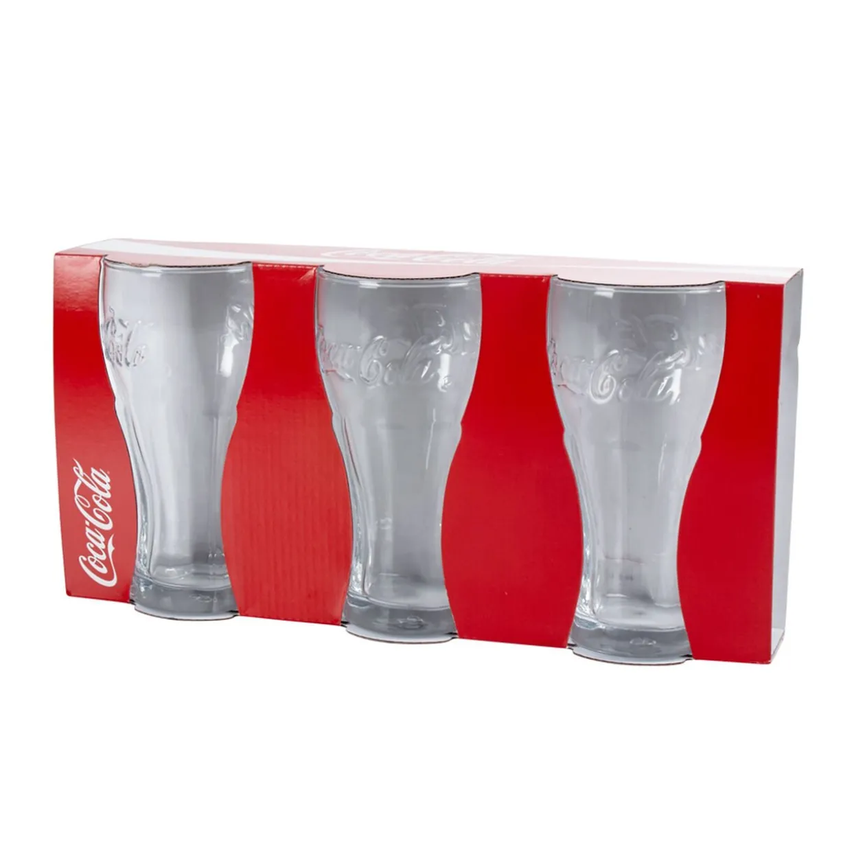 Verre Coca-Cola transparent x3