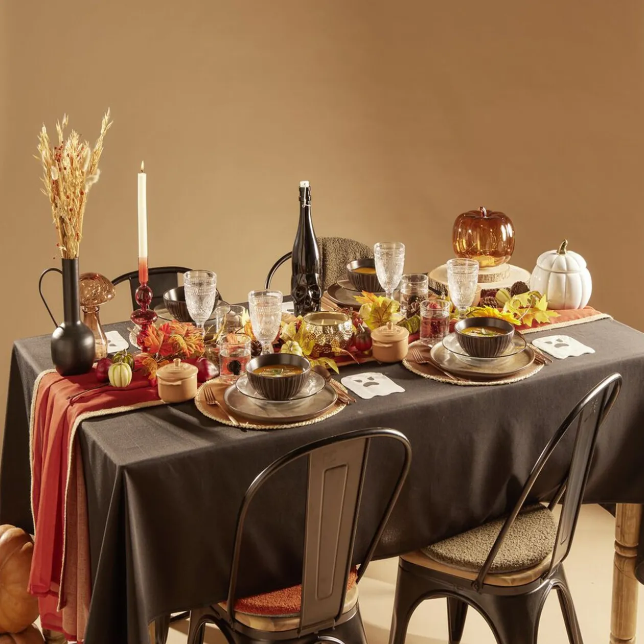 Verre décor écureuil 350ml Ø8xH8,5cm