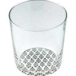 Verre décor fleuri X3