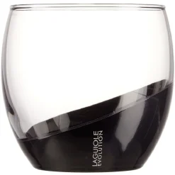 Verre Laguiole Evolution petit modèle transparent et noir 34,5 cl
