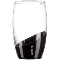 Verre Laguiole Evolution grand modèle transparent et noir 36,5 cl