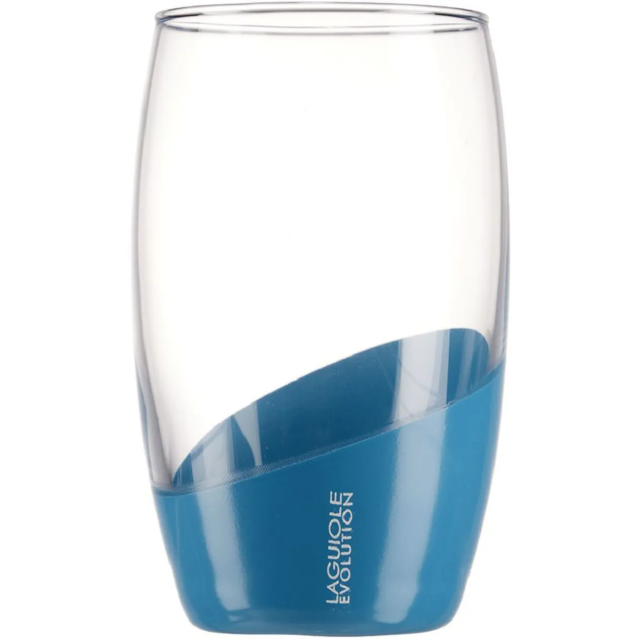 Verre Laguiole Evolution grand modèle transparent et bleu 36,5 cl