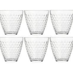 Verre transparent design point relief 25 cl x12