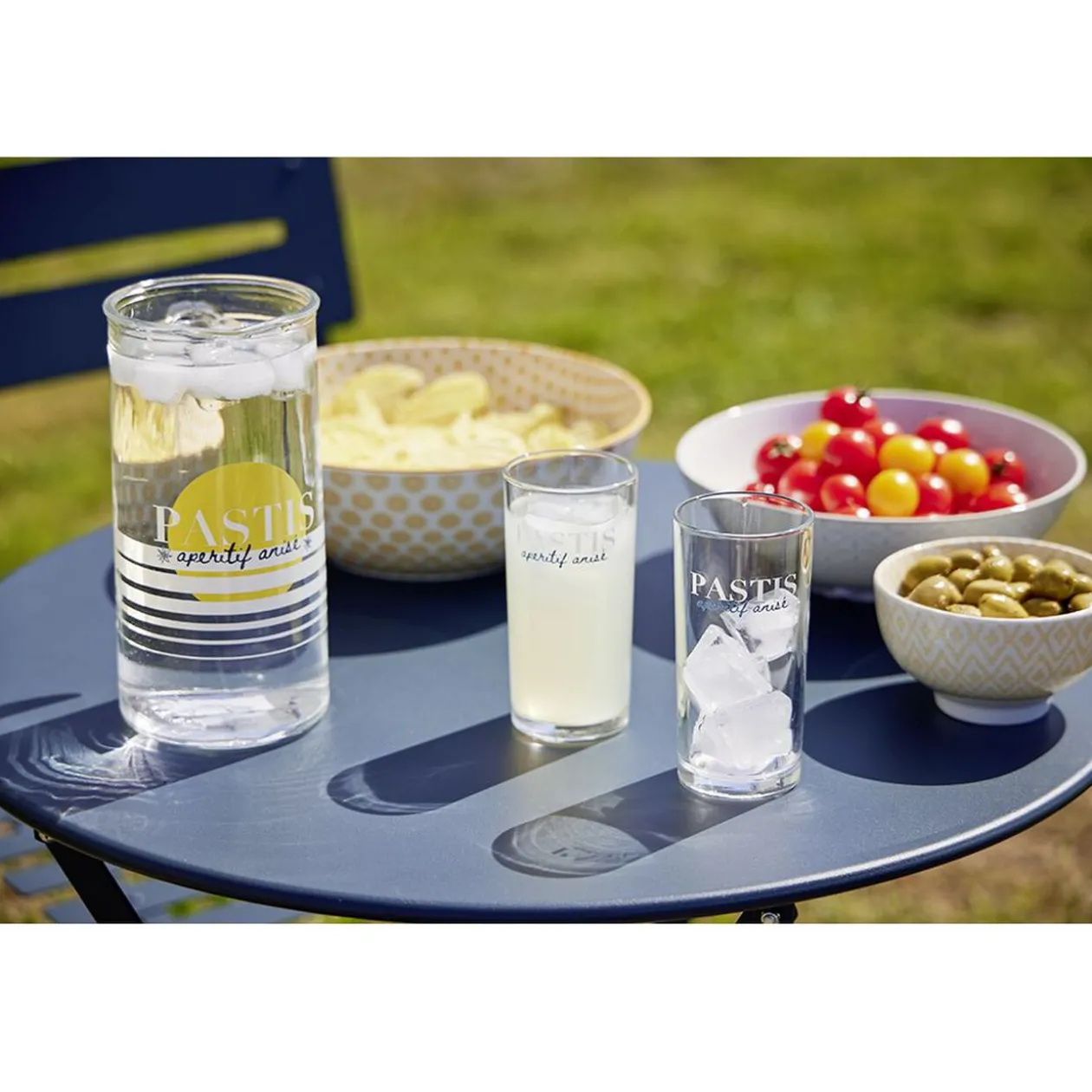 Verre tubo avec inscription Pastis apéritif anisé 25cl