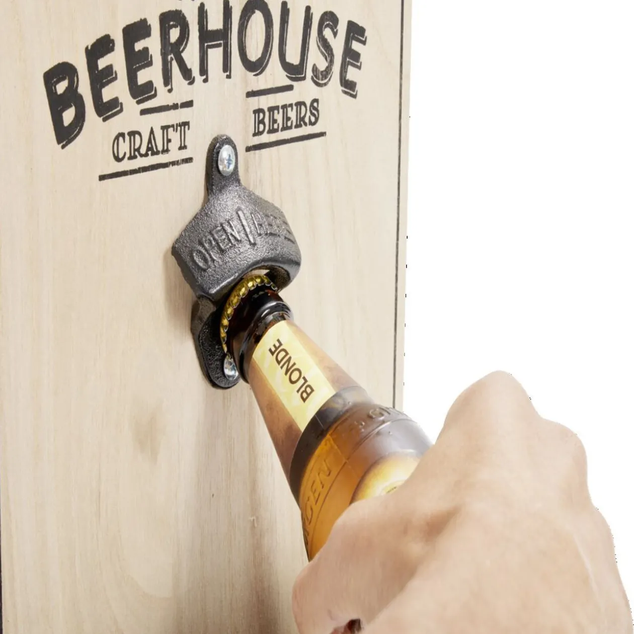 Verres à bière 50cl x2 avec support décapsuleur et 2 sous verres